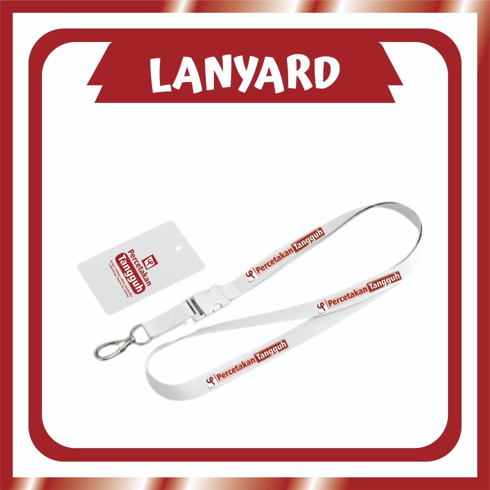 Lanyard Tali ID Card 2cm Sablon