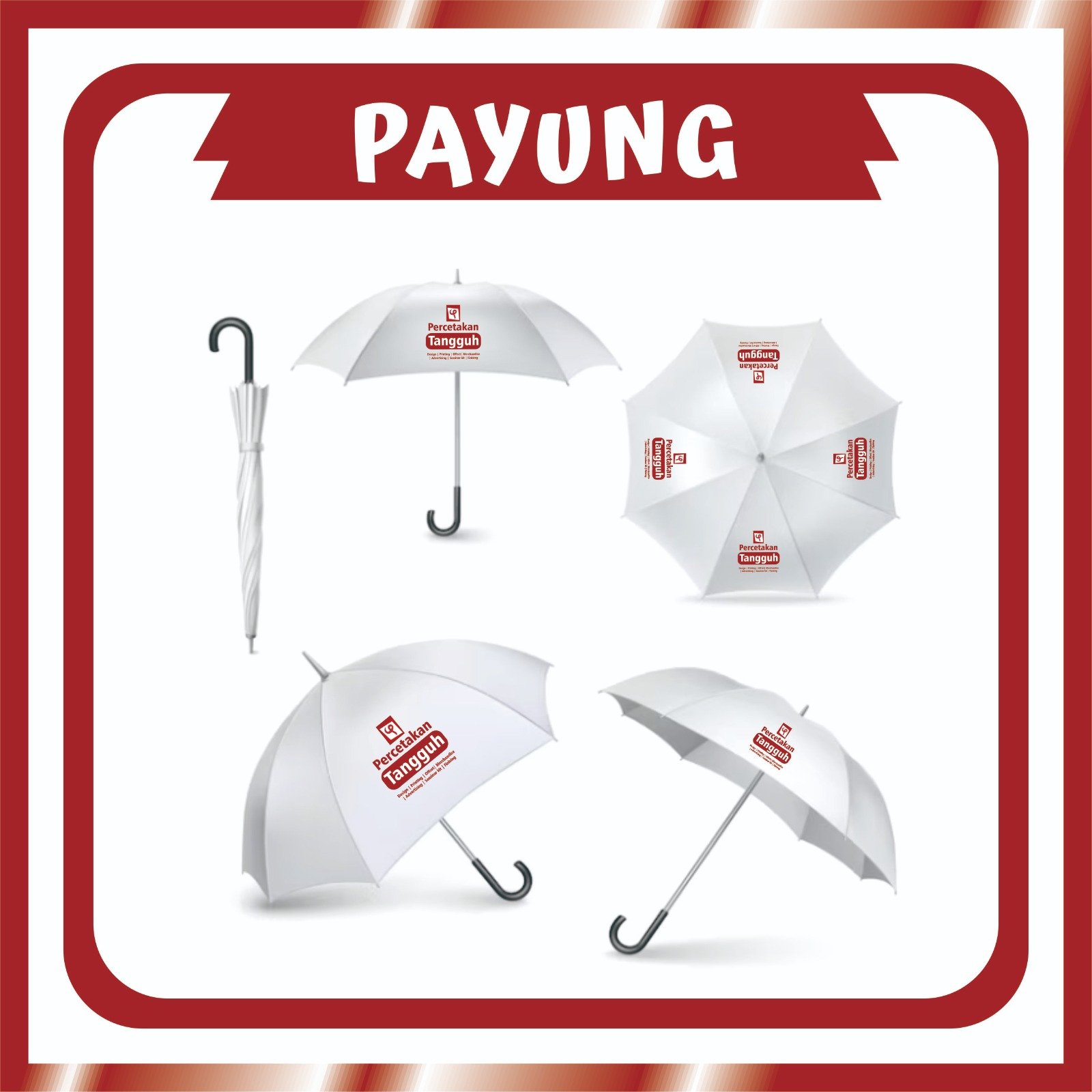 Payung Golf Sablon Logo